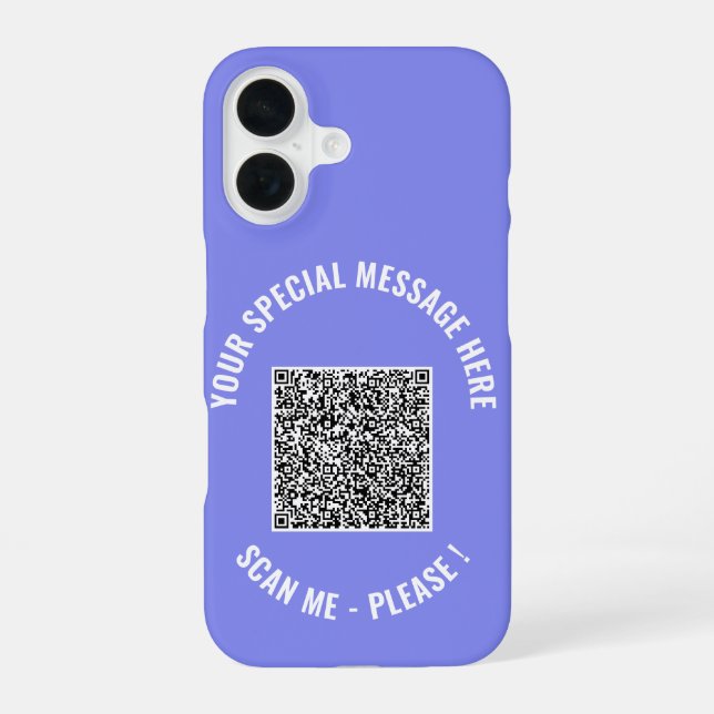 16 Ejemplo de funda para iPhone con código QR texto y (Reverso )
