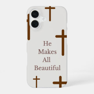 16 "Él hace todo hermoso" Funda para IPhone