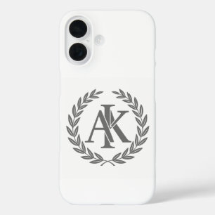 16 Elegante Funda para iPhone con Monograma AK Person
