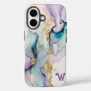 16 Elegante Funda para iPhone morado y Verde azulado