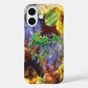16 Estuche Emerald Cosmic Dragon para iPhone Funda Ma