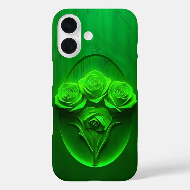 16 Estuche para iPhone de Funda de arte de Rosas con  (Reverso )