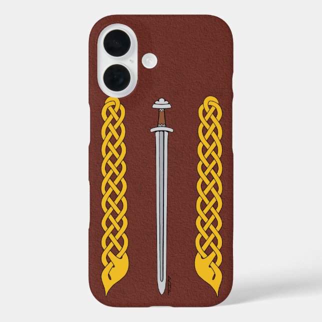 16 Estuche para iPhone Viking Sword y Plaitwork Funda (Reverso )