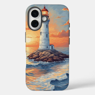 16 Faro paisaje marino funda para iPhone / iPad