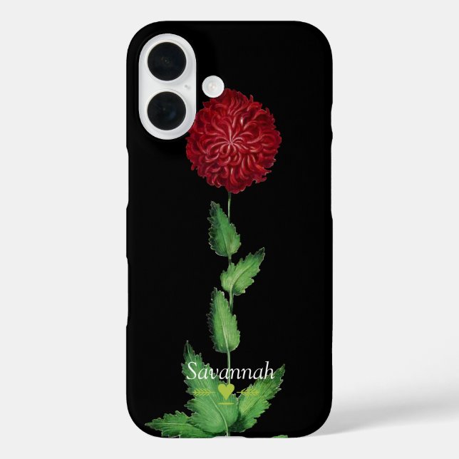 16 Floral Heirloom Exotic Black Iphone 5 funda (Reverso )