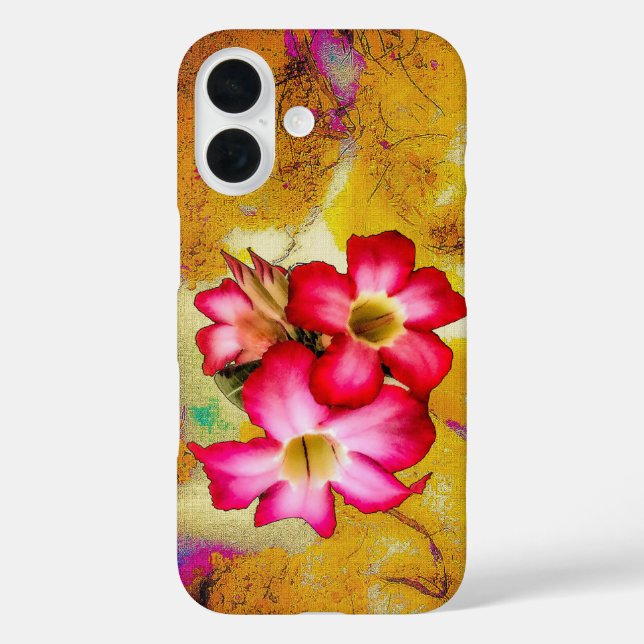 16 Flores de Rosa del desierto en Funda para iPhone 1 (Reverso )