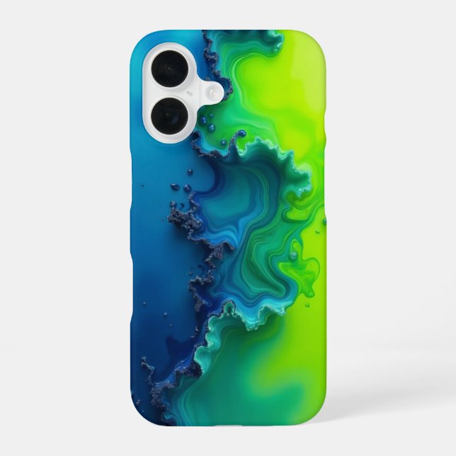 16 Fractura Verde _ funda para iphone  (Reverso )