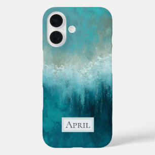 16 Funda Case-Mate para iPhone abstracta en verde azu