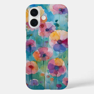 16 Funda de iPhone acuarela floral pastel