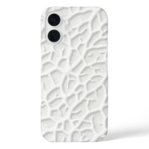 Funda de iPhone blanca con relieve y textura abstr