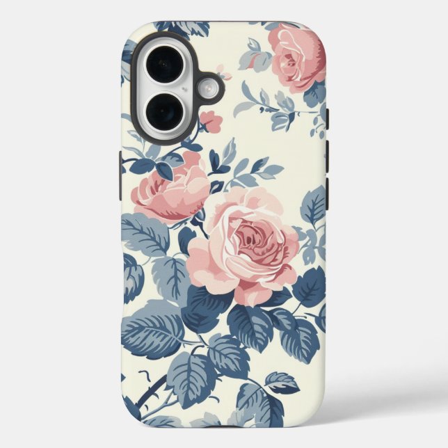 16 Funda de iPhone con flores. (Reverso )