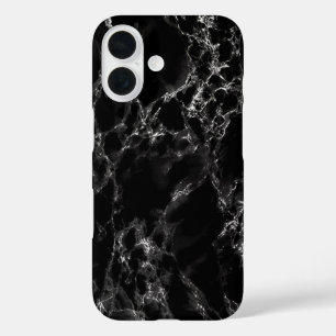 16 Funda de iPhone de mármol negro falso