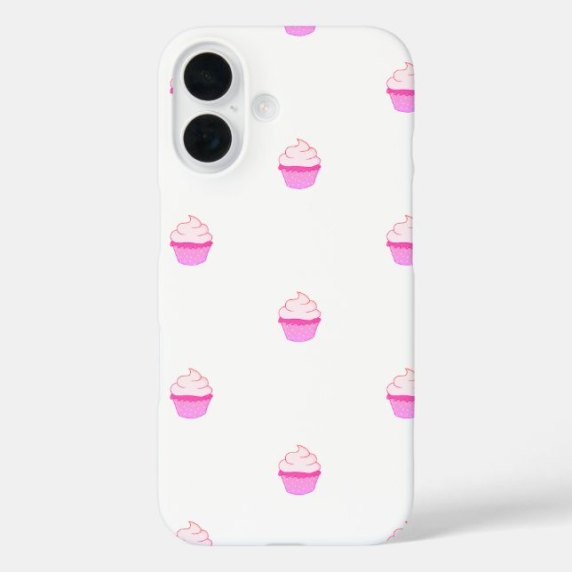 16 Funda de iphone linda con pastelito rosa  (Reverso )
