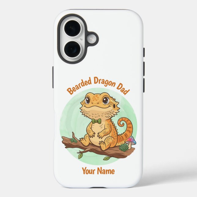 16 Funda de iPhone para papá personalizada de dragón  (Reverso )