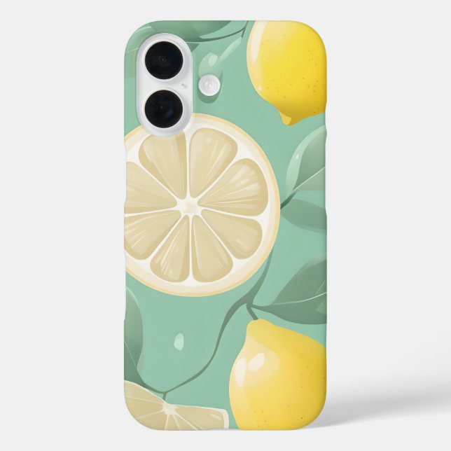 16 Funda de iPhone Pastel Limón (Reverso )