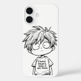 16 Funda divertida de Chibi Anime Boy para iPhone / i