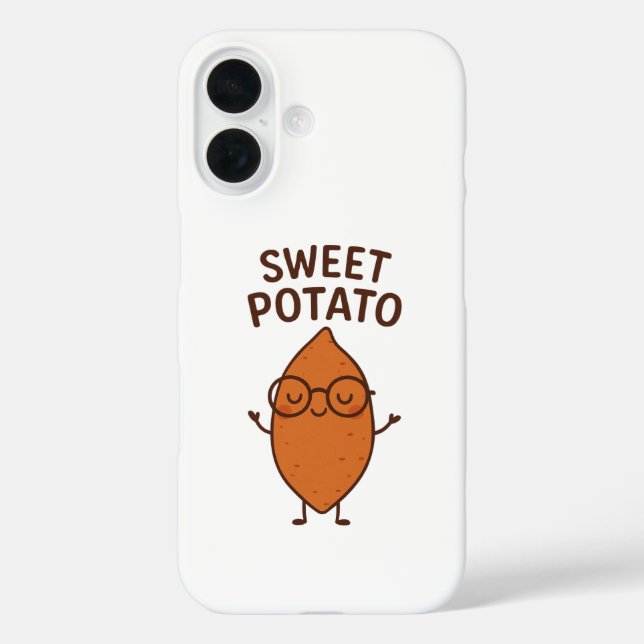 16 Funda divertida para iPhone de Batata Dulce (Reverso )