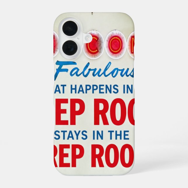 16 Funda divertida para iPhone de la sala de preparac (Reverso )
