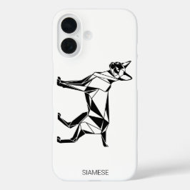 16 Funda geométrica para iPhone / Samsung de gato sia