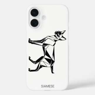 16 Funda geométrica para iPhone / Samsung de gato sia