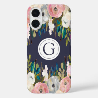 16 Funda Monograma Iphone 6 de la Marina Floral Pinta