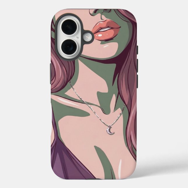 16 Funda móvil de Iphone de anime caliente (Reverso )
