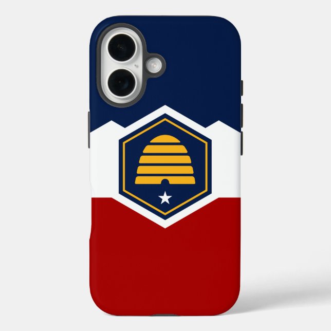 16 Funda para Apple iPhone 16, bandera del estado de  (Reverso )
