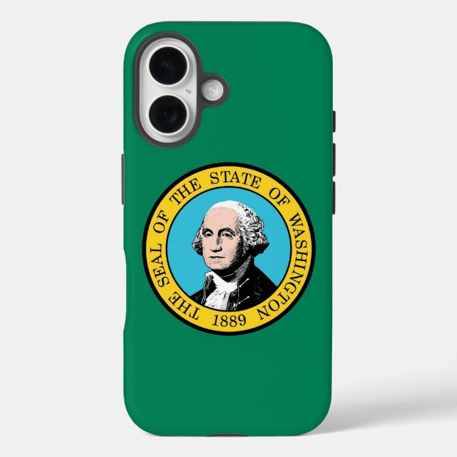 16 Funda para Apple iPhone 16, bandera del estado de  (Reverso )
