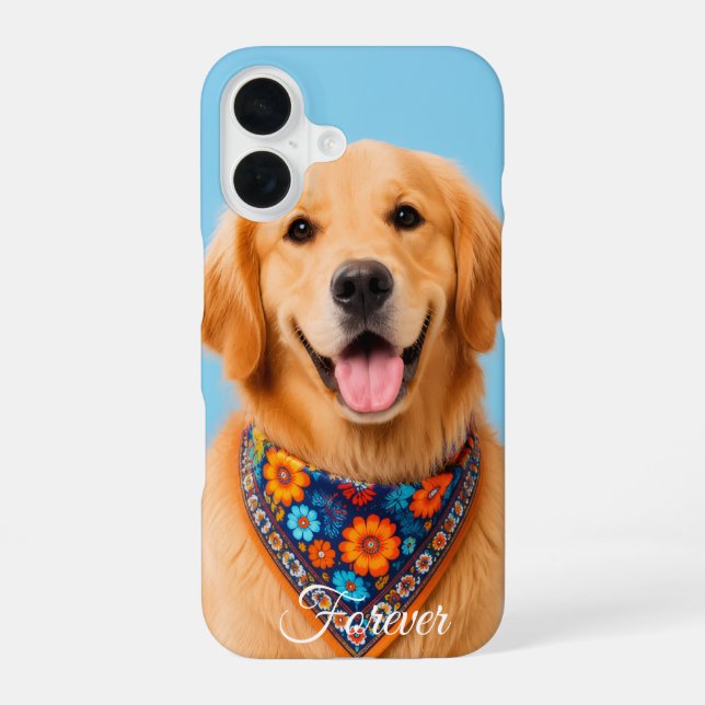 16 Funda para iPhone 16: Golden Retriever (Reverso )