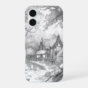 16 Funda para iPhone 17 con patrón de casa antigua – 