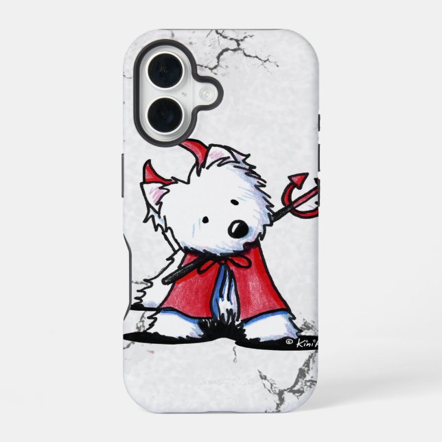 16 Funda para iPhone 5 Little Devil Westie Dog Case-M (Reverso )