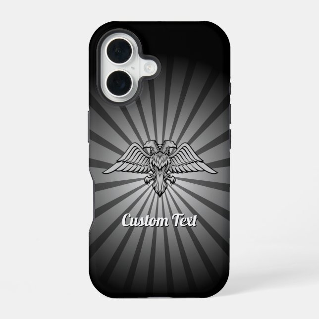 16 Funda para iPhone Águila Gris con dos Cabezas (Reverso )