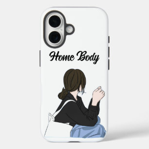 16 Funda para iPhone blanca con chica de anime estéti