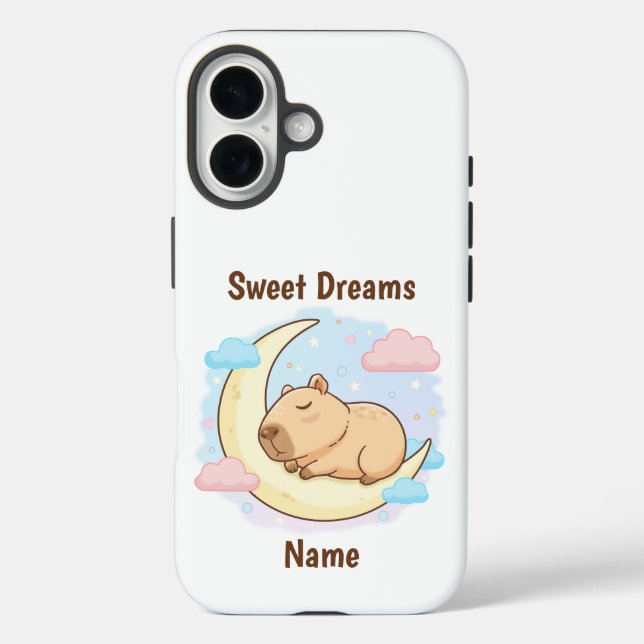 16 Funda para iPhone Capybara Sueños Dulces Personali (Reverso )
