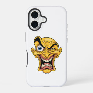 16 Funda para iPhone Cara de Caricatura Amarilla Loca