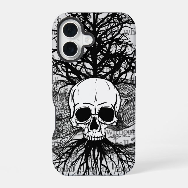 16 Funda para iPhone Case-Mate Calavera y Libros (Reverso )