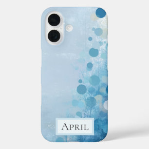16 Funda para iPhone Case-Mate Círculos y Árboles Azu