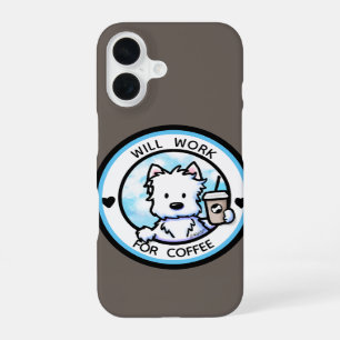 16 Funda para iPhone Case-Mate de KiniArt Café Westie