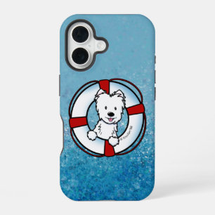 16 Funda para iPhone Case-Mate de KiniArt Westie Resc