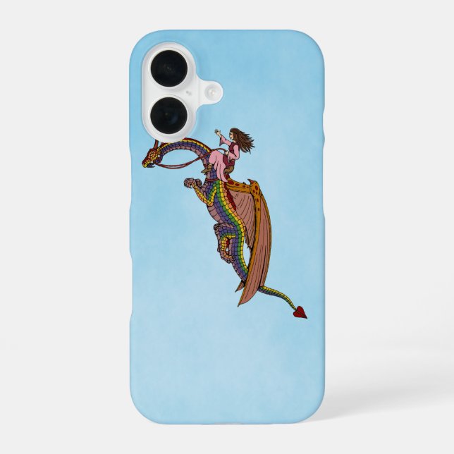 16 Funda para iPhone Case-Mate Riding the Rainbow Dra (Reverso )