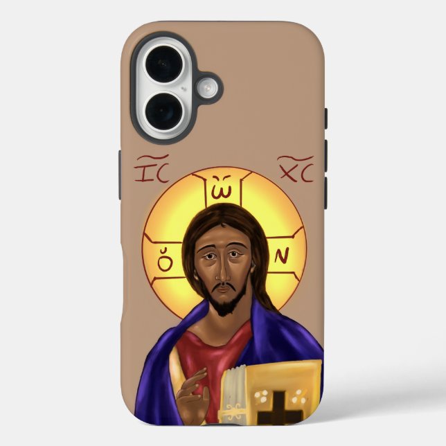 16 Funda para iPhone Christ Icon - varios tamaños (Reverso )