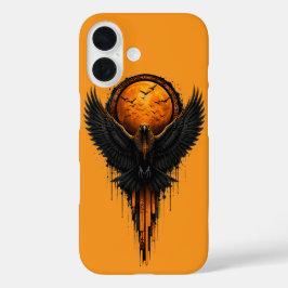 16 Funda para iPhone con arte de cuervo de Halloween 