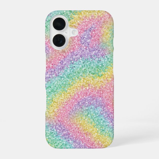 16 Funda para iPhone con brillo de arcoíris vibrante (Reverso )