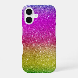 16 Funda para iPhone con brillo magenta - Lluvia de c