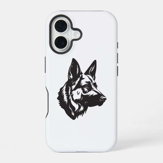 16 Funda para iPhone con Cara de Pastor Alemán (Reverso )