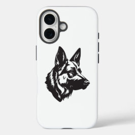16 Funda para iPhone con Cara de Pastor Alemán