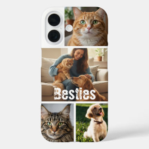 16 Funda para iPhone con collage de fotos de mascotas