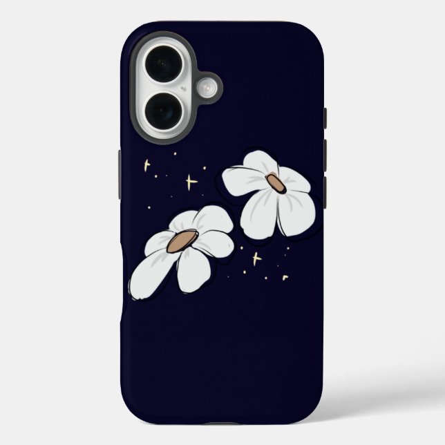 16 Funda para iPhone con flores elegantes (Reverso )