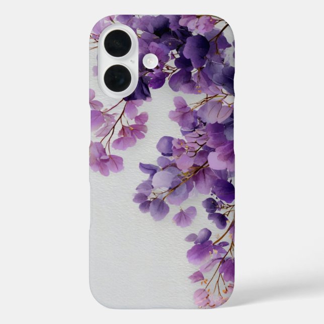 16 Funda para iPhone con Flores Moradas (Reverso )
