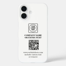 Funda para iPhone con logotipo de negocio en códig